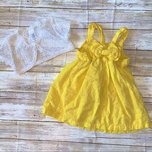 3/$15🌟 Koala Kids Bright Yellow Dress Set Size 3-6M